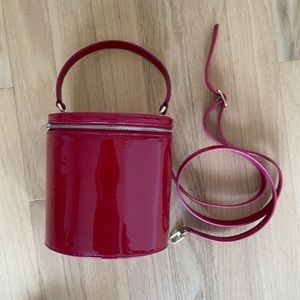 Staud Res Bisset Patent Leather Bucket Bag